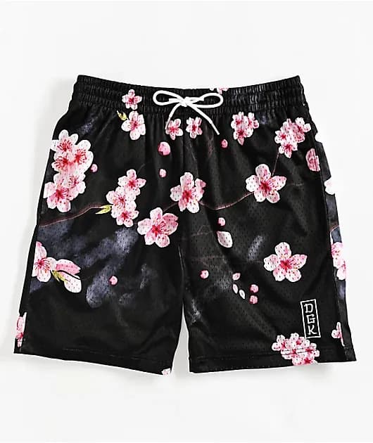 Blossom Black Mesh Shorts — image 1 of 1