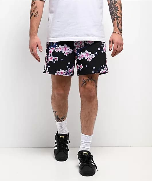 Blossom Black Mesh Shorts — image 1 of 1
