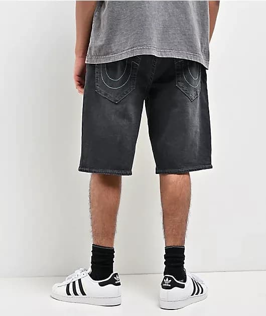 Bobby Smog Overdye Black Wash Baggy Shorts — image 1 of 1