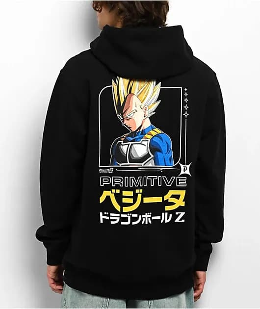 Bold Print Z Saiyan Prince Black Hoodie — image 1 of 1