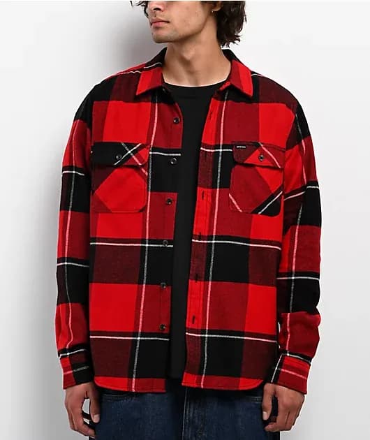 Bowery Red Black Flannel Shirt — image 1 of 1