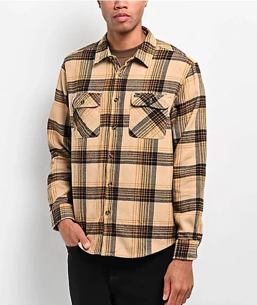 Bowery Sand Black Flannel Shirt — image 1 of 1