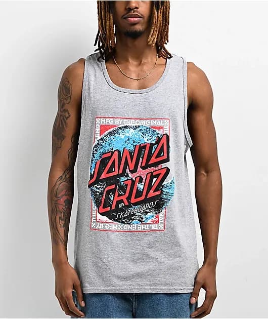 Breaker Dot Heather Grey Tank Top — image 1 of 1