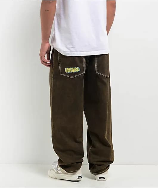 Brown Wash Ultra Loose Skate Jeans — image 1 of 1