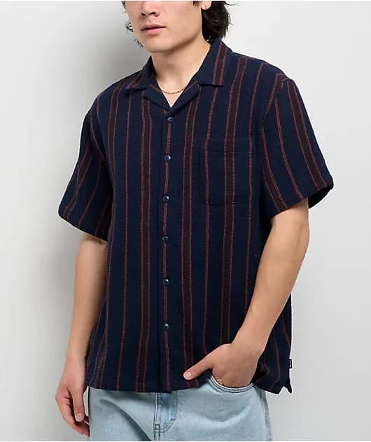 Bunker Navy Short Sleeve Button Up Shirt — image 1 of 1