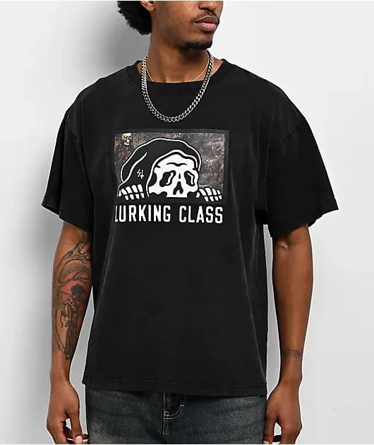 Camo Lurker Vintage Black T-Shirt — image 1 of 1