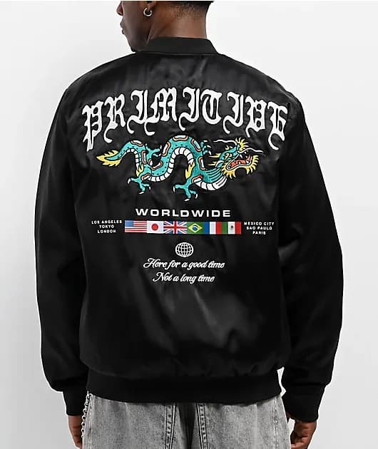 Capital Black Bomber Jacket — image 1 of 1