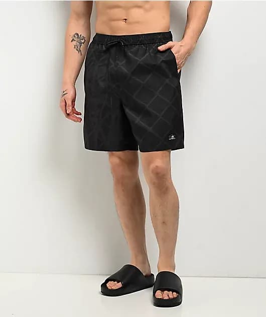 Chained Black Board Shorts — image 1 of 1