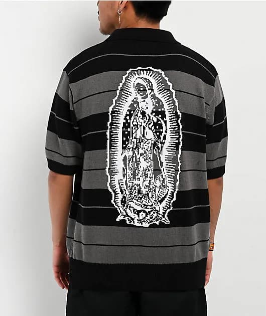 Charlie Brown Mary Black Grey Polo Shirt — image 1 of 1