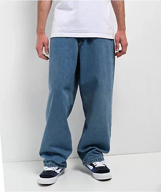 Check-5 Stonewash Blue Denim Skate Jeans — image 1 of 1