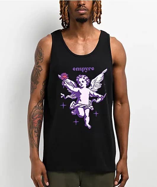 Cherub Black Tank Top — image 1 of 1