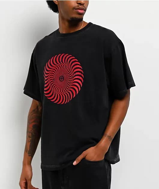 Classic Swirl Black Wash T-Shirt — image 1 of 1