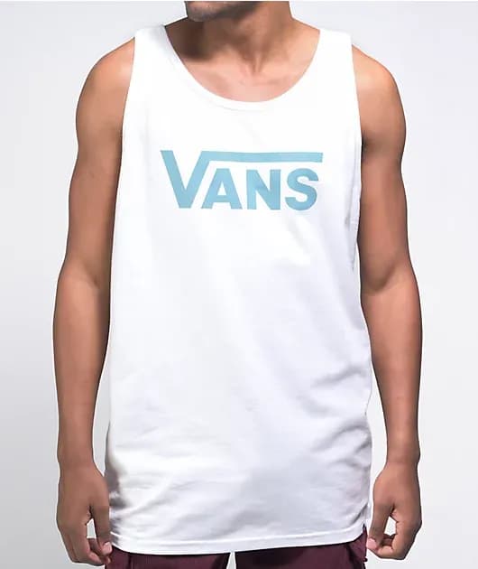 Classic White Blue Tank Top — image 1 of 1