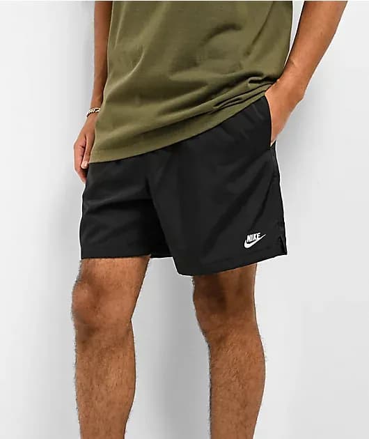 Club Black Woven Flow Shorts — image 1 of 1