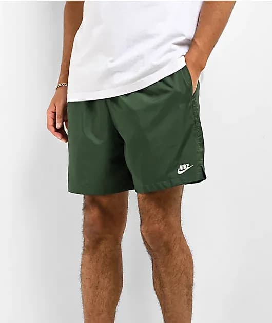 Club Fir Green Woven Flow Shorts — image 1 of 1