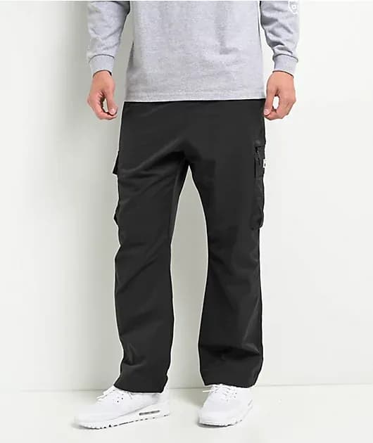 Comfort Tech Black Tapered Leg Cargo Pants — image 1 of 1