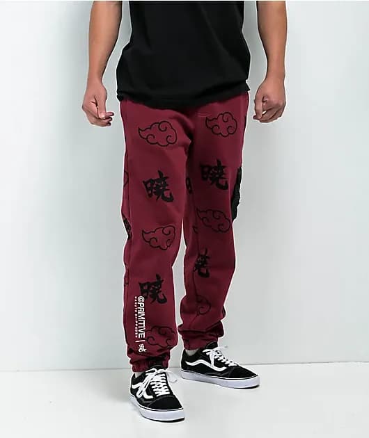 Comic Hero Shippuden Akatsuki Red Sweatpants — image 1 of 1