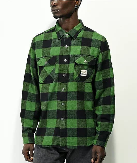 Coors Bowery Green Plaid Flannel Shirt — image 1 of 1