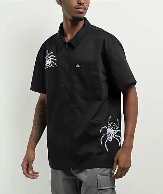 Crawl Black Zip Work Shirt — image 1 of 1