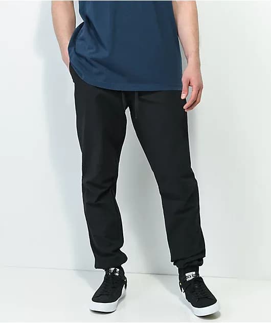 Creager Poplin Stretch Black Jogger Pants — image 1 of 1