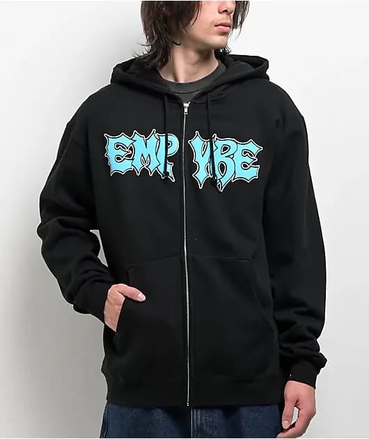 Cringe Logo Black Zip Hoodie — image 1 of 1