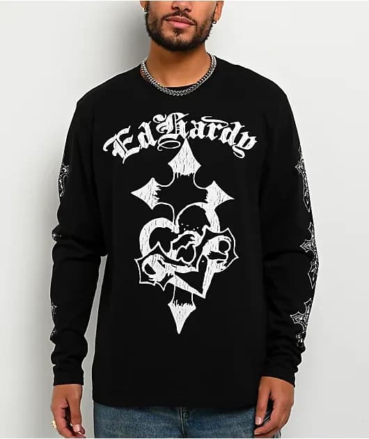 Crosses Black Long Sleeve T-Shirt — image 1 of 1