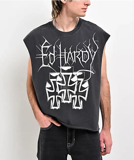 Crosses Grey Tank Top — image 1 of 1