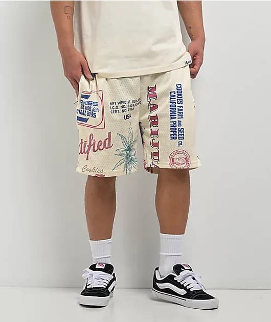 Cuban Link Natural Mesh Shorts — image 1 of 1