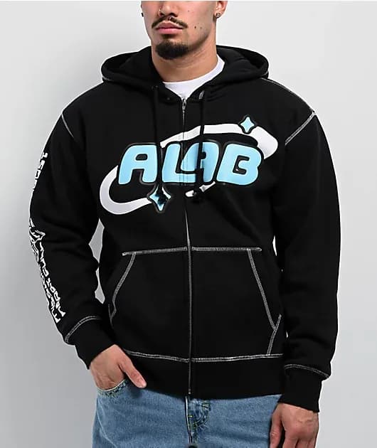 Dark Web Black Zip Hoodie — image 1 of 1