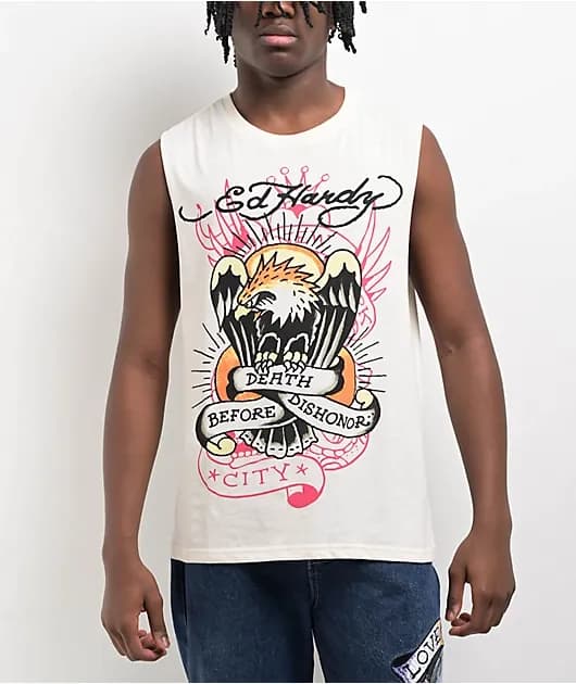 Death Before Dishonor Eagle Ivory Tank Top — image 1 of 1