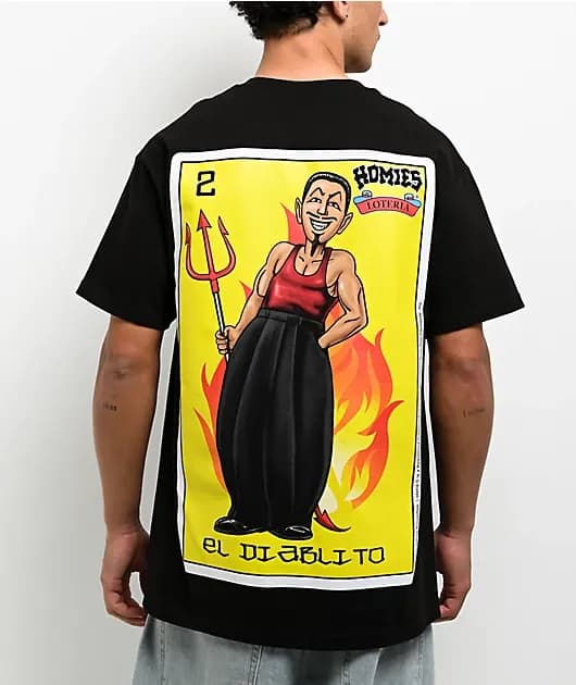 Classic Graphic Loteria Diablo Black T-Shirt — image 1 of 1