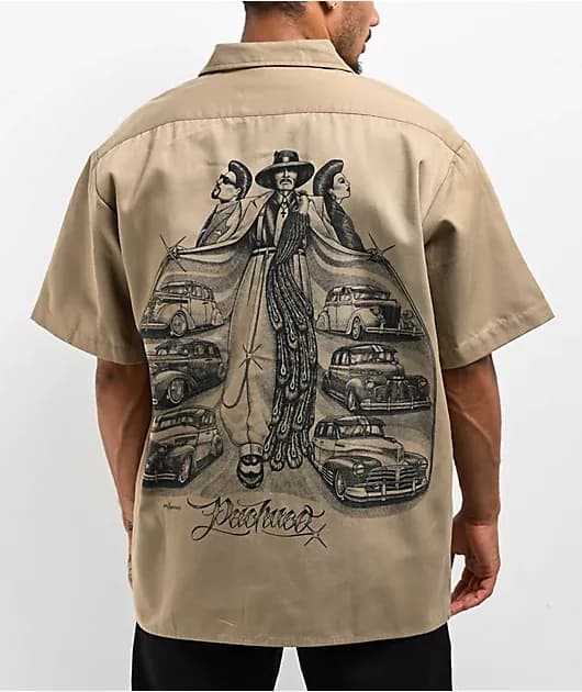 Graphic Pachuco Pride Beige Work Shirt — image 1 of 1