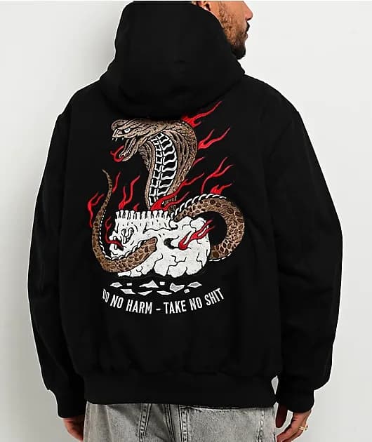 Do No Harm Black Hooded Canvas Work Jacket — image 1 of 1