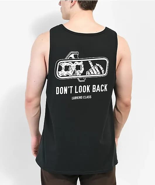 Don't Look Back Black Tank Top — image 1 of 1