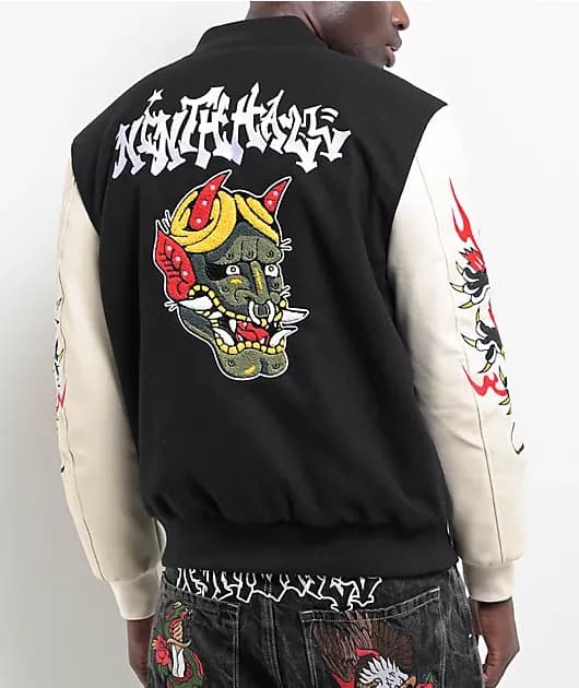 Dragon Black Cream Varsity Jacket — image 1 of 1