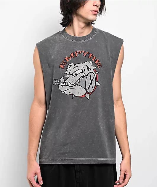 Drill Bit Grey Wash Tank Top — image 1 of 1