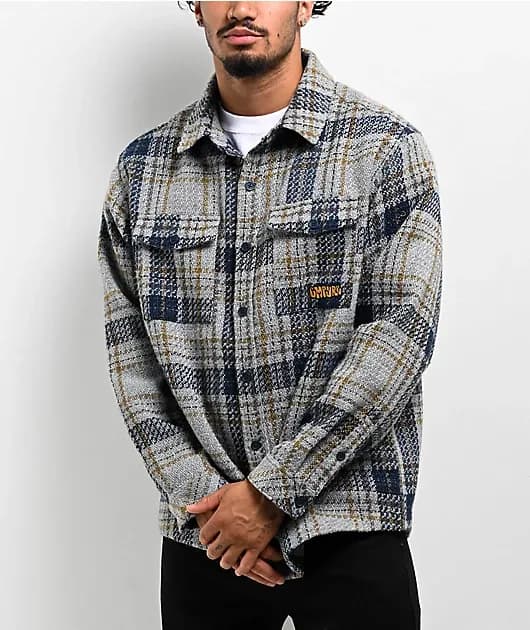 Eddy Navy Grey Flannel Shirt — image 1 of 1