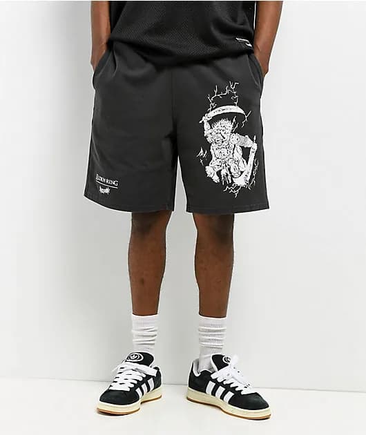Elden Ring Radahn Charcoal Sweat Shorts — image 1 of 1
