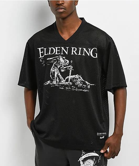 Elden Ring Tarnished Black Football Jersey — image 1 of 1