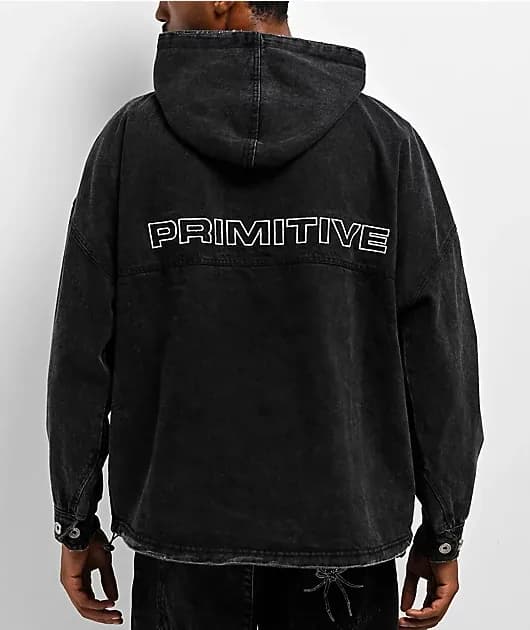 Emporer Anorak Black Wash Denim Jacket — image 1 of 1