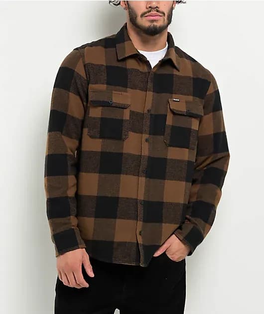 Essential Brown and Black Flannel Shirt — image 1 of 1