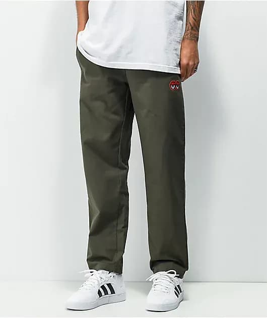 Eyes Olive Elastic Waist Pants — image 1 of 1