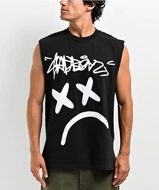 Face Black Tank Top — image 1 of 1