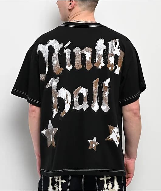 Faux-ny Hair Black Boxy T-Shirt — image 1 of 1