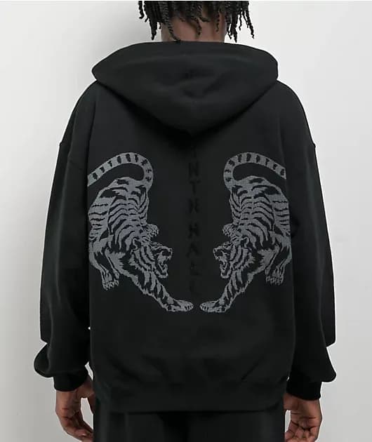 Faux Rhinestones Black Hoodie — image 1 of 1