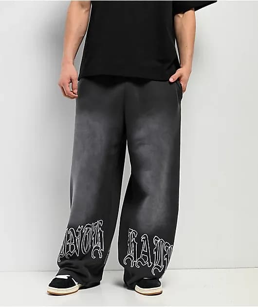 Fien Black Wash Baggy Sweatpants — image 1 of 1