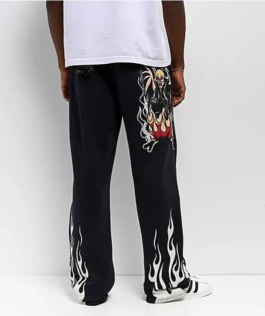 Fire Lord Navy Wash Baggy Sweatpants — image 1 of 1
