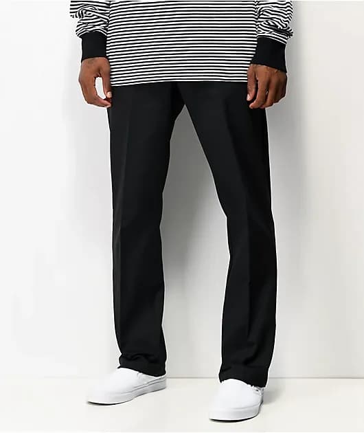 Flex Black Slim Chino Work Pants — image 1 of 1