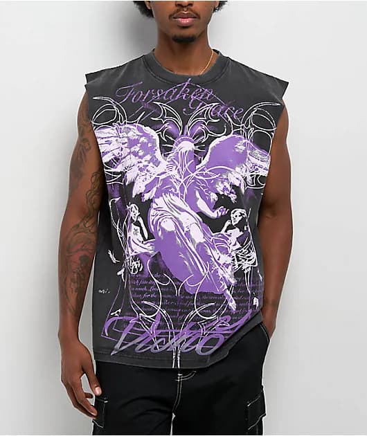 Forsaken Black Wash Tank Top — image 1 of 1
