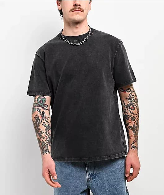 Fundamentals Black Static Wash T-Shirt — image 1 of 1